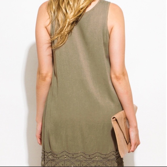 NEW Dress Sleeveless Scalloped Detail Hem Size M - Picture 4 of 5